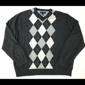 Tommy Hilfiger Mens Sweater Sz XXL Argyle